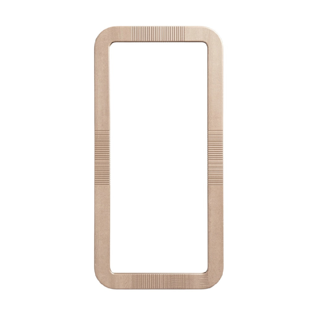 Minimalist Wooden Frame Design with Textured Stripes
